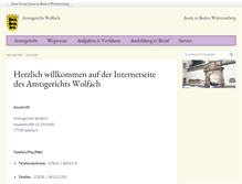 Tablet Screenshot of amtsgericht-wolfach.de